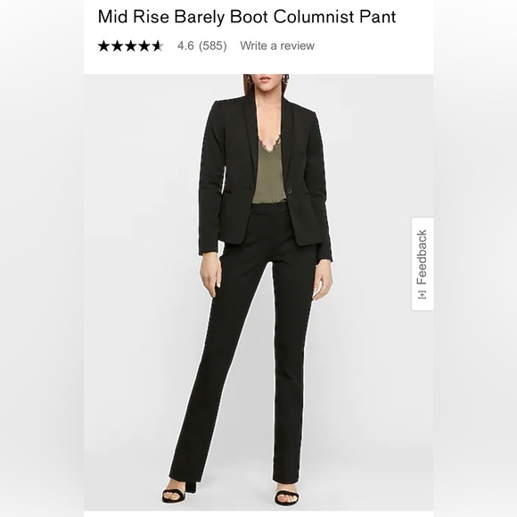 EXPRESS barely boot cut columnist black pant 4S - Picture 1 of 4